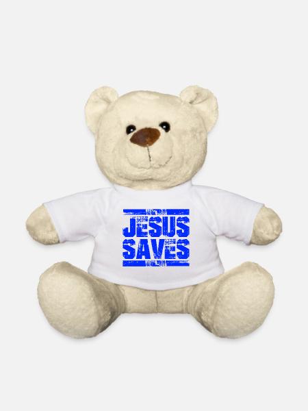 jesus saves - Teddy - Weiß