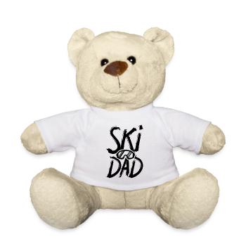 Ski dad father's day skiing saying - Teddy Bear - white - Front