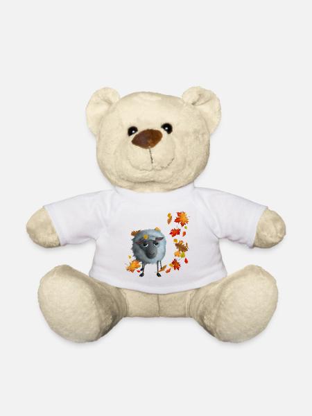 Doux mouton en automne - Nounours - blanc