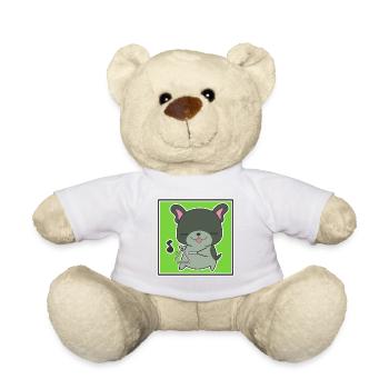 Dog with triangle - Teddy Bear - white - Front