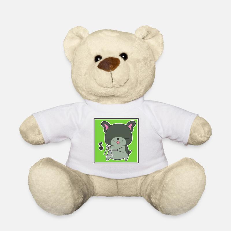 Hund mit Dreieck - Teddy - Weiß
