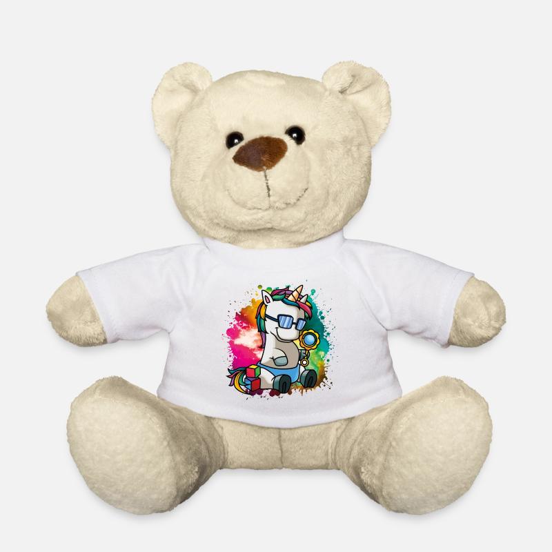 einhorn baby bunt comic - Teddy - Weiß