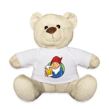 gartenzwerg bier zwerg - Teddy - Weiß - Vorne