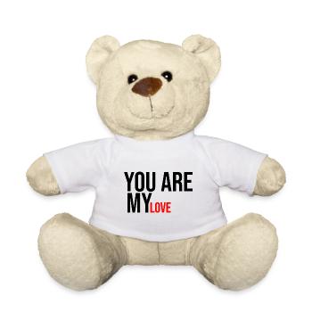 Du bist meine Liebe, ich liebe dich - Teddy - Weiß - Vorne