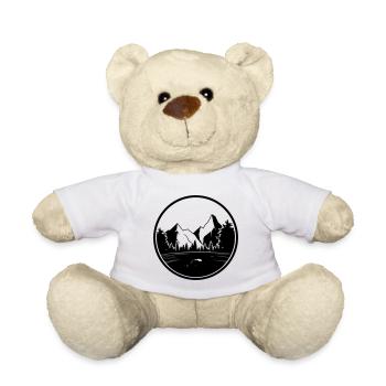 montagnes nature logo forêt - Nounours - blanc - Devant