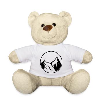mountains symbol circle nature mountains - Teddy Bear - white - Front