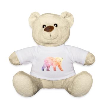 ours polaire polygone ours polaire coloré - Nounours - blanc - Devant