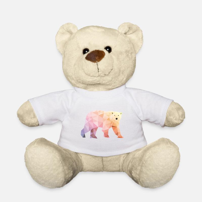 eisbär polygon bunt polar bär - Teddy - Weiß