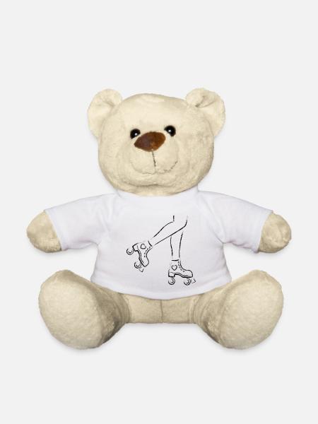Rollschuhe mit Beinen - Teddy - Weiß