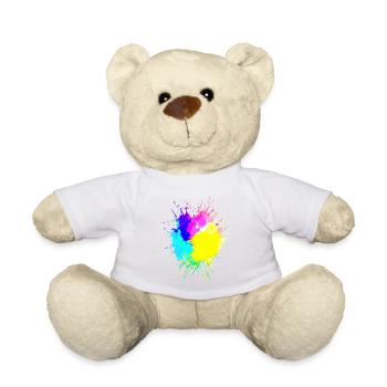 Taches de couleur Huntergrund Coloré Art - Nounours - blanc - Devant