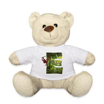 jungle avec affe e - Nounours - blanc - Devant