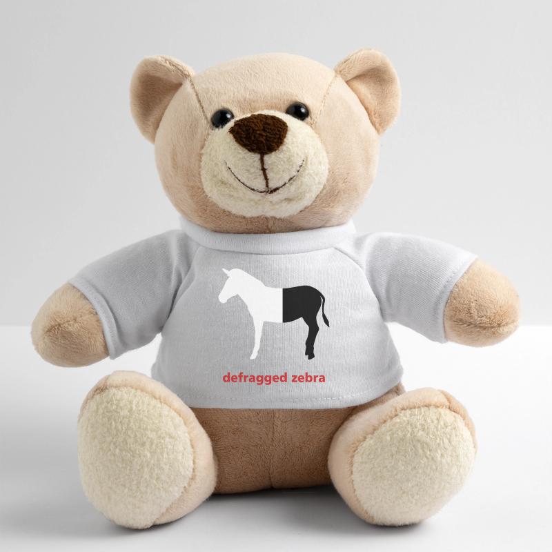 Defragged zebra Informatik Programming Geschenk Teddy