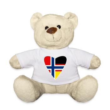 Norway Norway German-Norwegian Heart Gift - Teddy Bear - white - Front