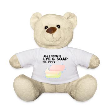 Hausgemachte Seifen Design für Ölseifenherstellung - Teddy - Weiß - Vorne