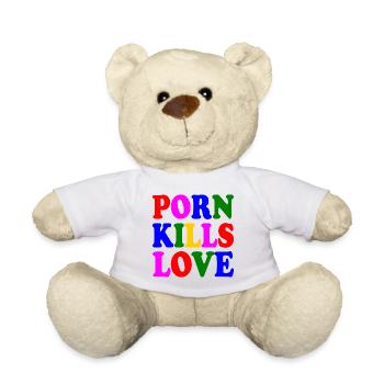 Porn kills love - Teddy - Weiß - Vorne
