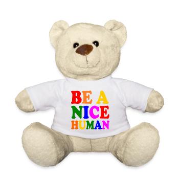 Be a nice human - Teddy - Weiß - Vorne