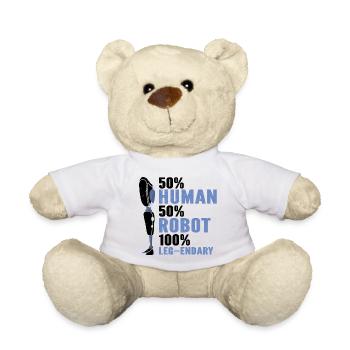 Artificial leg design for leg prostheses - Teddy Bear - white - Front