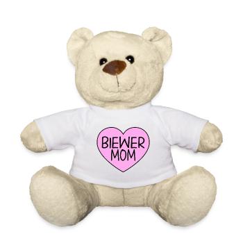 Biewer Yorkshire Terrier Maman Mama Coeur Rose - Nounours - blanc - Devant