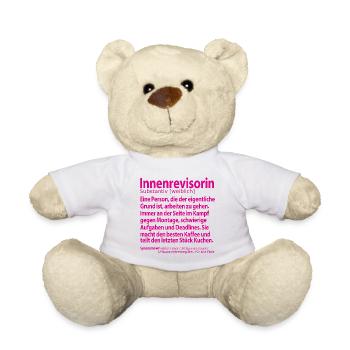 Innenrevisorin Inenrevision Abschied Dankeschön - Teddy - Weiß - Vorne