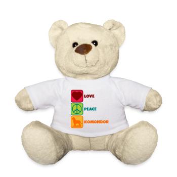 Komondor Maman Hongroise Maman Maman Paix Amour - Nounours - blanc - Devant