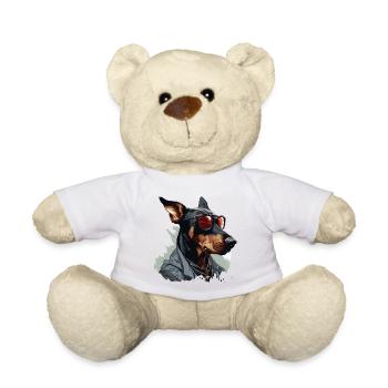 Protecteur urbain | Doberman Graffiti - Nounours - blanc - Devant