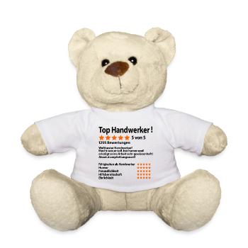 Danke Dankeschön sagen an Handwerker zum Richtfest - Teddy - Weiß - Vorne