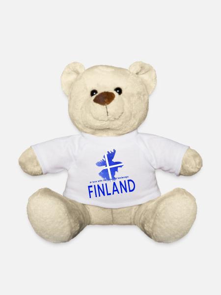 Finland Suomi - Teddy - Weiß