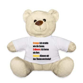 Orange Erdbeere Banane - Teddy - Weiß - Vorne