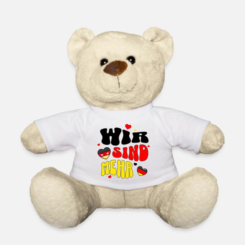 Wir sind mehr - Statement gegen Hass & Rassismus - Teddy - Weiß