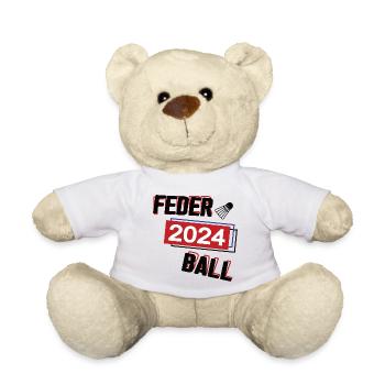 Federball in 2024 Sport Spiel Spielerin Badminton - Teddy - Weiß - Vorne