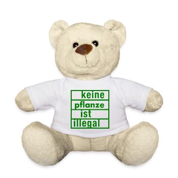 keine pflanze ist illegal - Teddy - Weiß - Vorne
