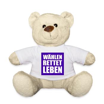Voting saves lives - Teddy Bear - white - Front