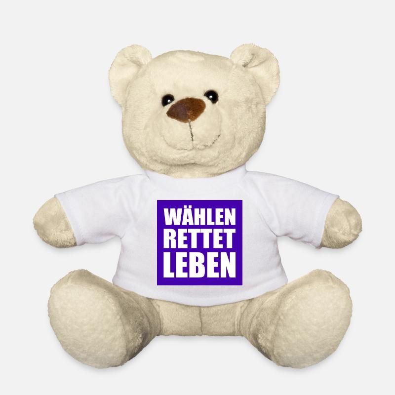 wählen rettet leben - Teddy - Weiß