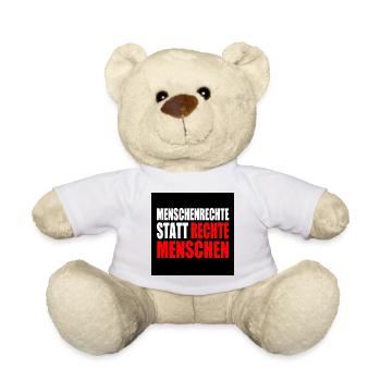 Les droits de l’homme plutôt que les gens de droite - Nounours - blanc - Devant