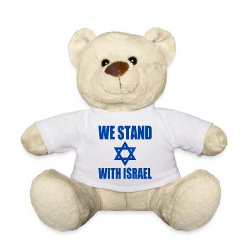 We stand with israel - Teddy Bear - white - Front