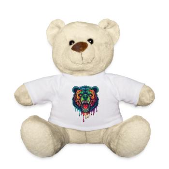 08 Coloré Wild Evil Monster Bear Gouttes de couleur - Nounours - blanc - Devant