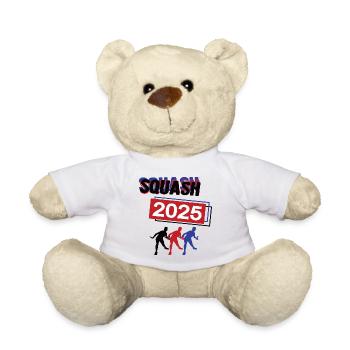 Squash Spielerin Team Turnier Mannschaft 2025 - Teddy - Weiß - Vorne