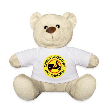 China Scooter? No Thanks! (3-color) - Teddy Bear - white - Front