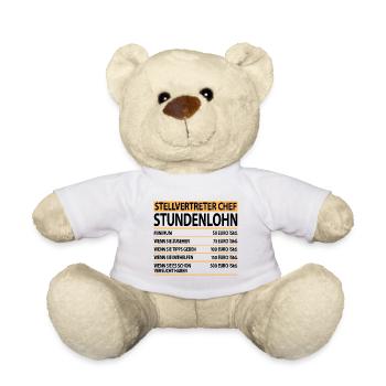 Stellvertreter Chef Lustige Spruch Sprüche Witzig - Teddy - Weiß - Vorne