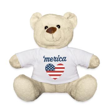 'merica - Teddy Bear - white - Front