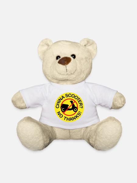 China Scooter? No Thanks! (3-color) - Teddy Bear - white