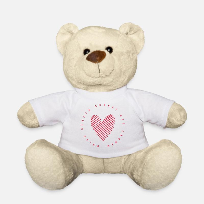 Wuide Herzen - Teddy - Weiß