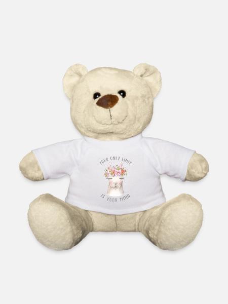 Lama - Your only limit is your mind - Teddy Bear - white