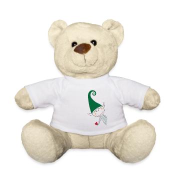 Cadeau de brownie elfe de Noël elfe - Nounours - blanc - Devant