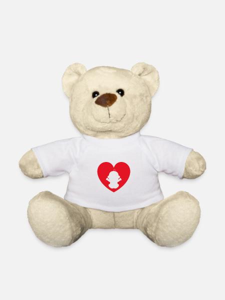 Liebe Herz Baby Silhouette Geschenk - Teddy - Weiß