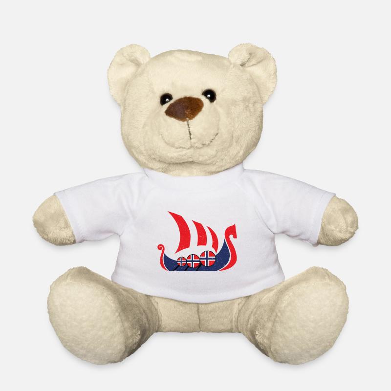 Wikingerschiff Norway Geschenk - Teddy - Weiß