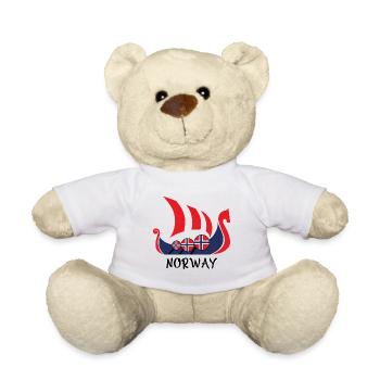 Navire Viking Norvège cadeau - Nounours - blanc - Devant