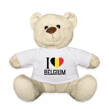 I Love Belgium Belgium gift - Teddy Bear - white - Front