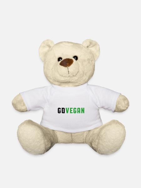 Go vegan gift - Teddy Bear - white