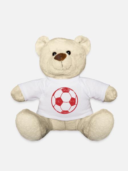 Cadeau ballon de foot - Nounours - blanc
